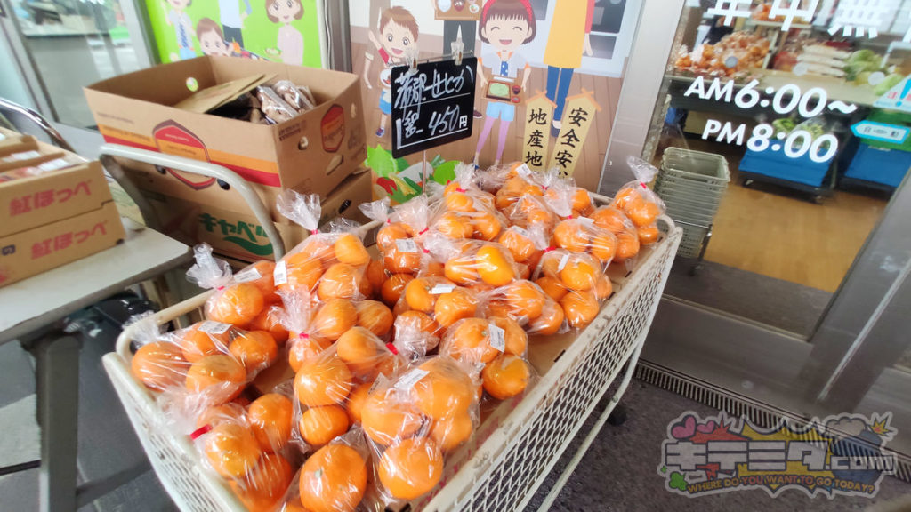 みかんに埋め尽くされる道の駅にしお岡ノ山